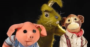 This looks like the stuff of some sort of fevered Shock-Headed Peter nightmare, not a children's entertainment.  (I am not even showing you the evil tortoise)